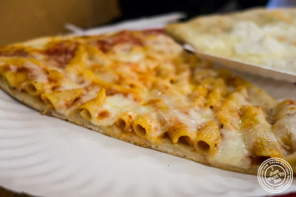 Baked ziti slice at H & S Giovanni's in Hoboken, NJ