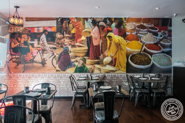 Dining room at Tikka Indian Grill in Williamsburg, Brooklyn