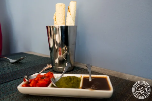 Papadam at Tikka Indian Grill in Williamsburg, Brooklyn