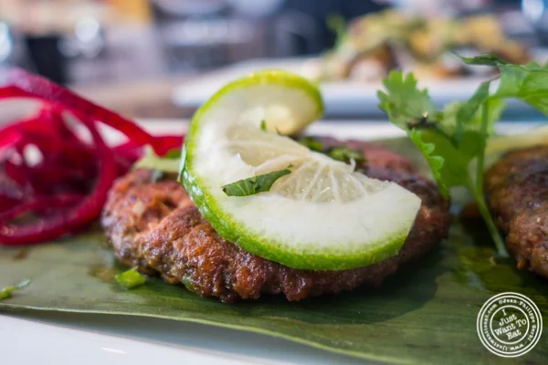 Tawa lamb kebab at Tikka Indian Grill in Williamsburg, Brooklyn