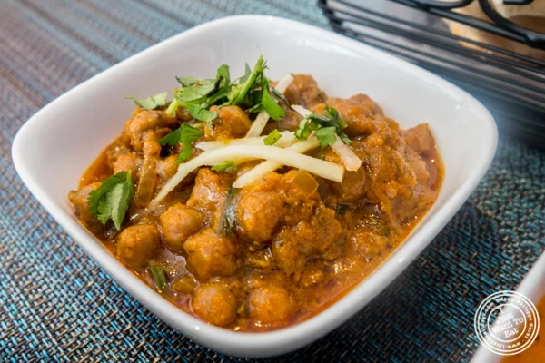 Chana masala at Tikka Indian Grill in Williamsburg, Brooklyn