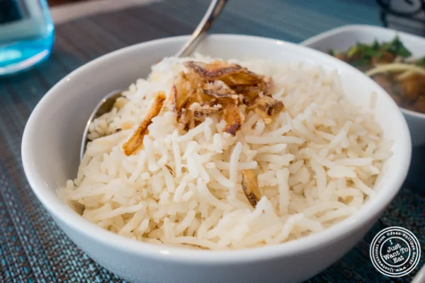 Basmati rice at Tikka Indian Grill in Williamsburg, Brooklyn