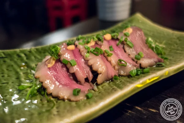 Duck Cha-Shu at Sake Bar Shigure in Tribeca, NYC, New York
