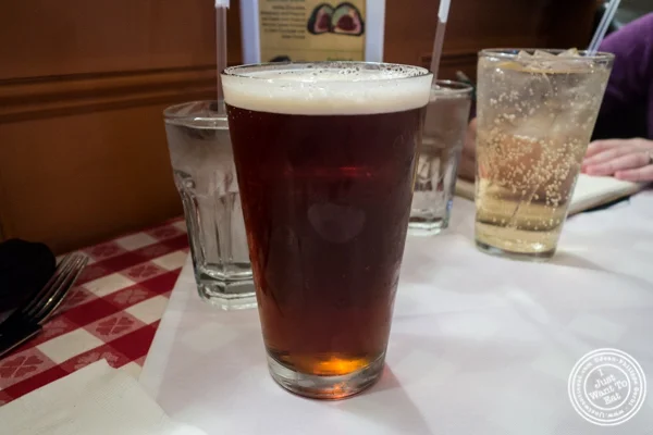 Grimaldi's IPA beer at Grimaldi's Pizza in Hoboken, NJ