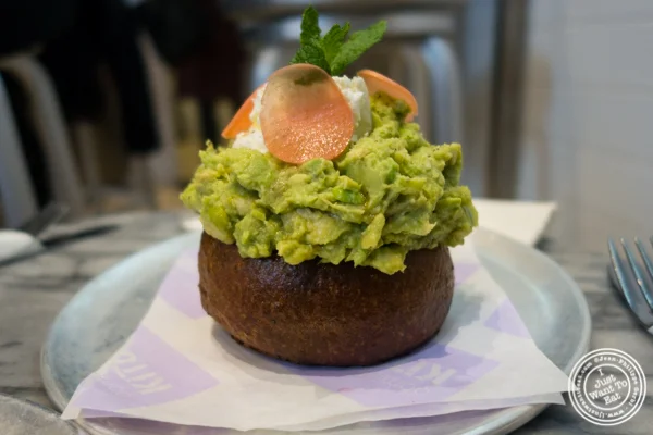 Edamame and avocado toast at Dominique Ansel Kitchen in NYC, New York