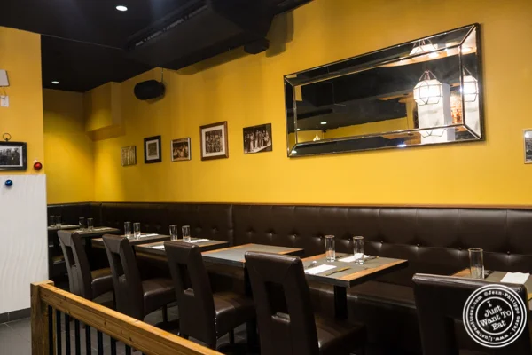 Dining room at Surya, Indian restaurant on Bleecker, NYC, New York