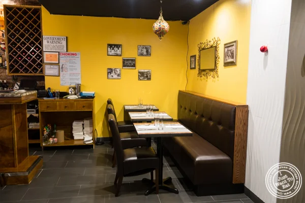 Dining room at Surya, Indian restaurant on Bleecker, NYC, New York