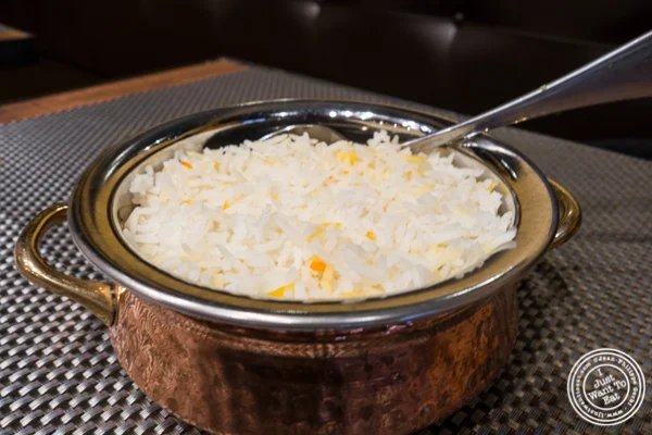 Rice at Surya, Indian restaurant on Bleecker, NYC, New York