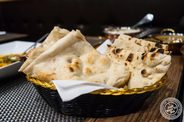 Nan and Roti at Surya, Indian restaurant on Bleecker, NYC, New York