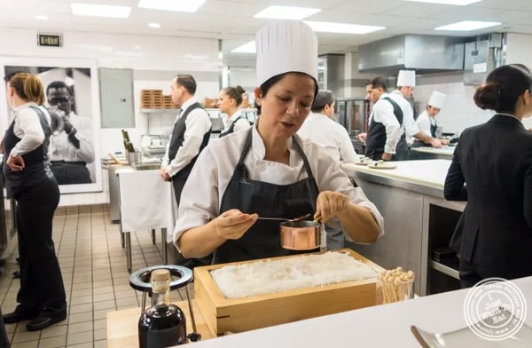 Executive pastry sous-chef Renata Ameni making taffy at Eleven Madison Park in NYC, New York