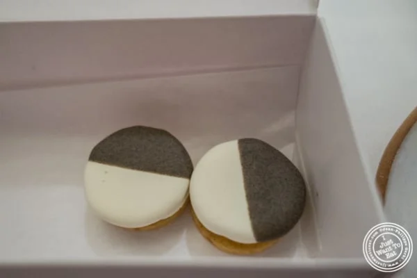 Savory black and white cookies at Eleven Madison Park in NYC, New York
