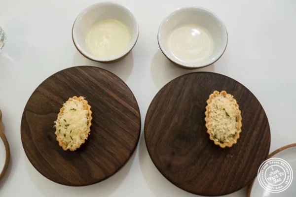Pies and veloutes at Eleven Madison Park in NYC, New York