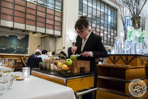 Waldorf salad cart at Eleven Madison Park in NYC, New York