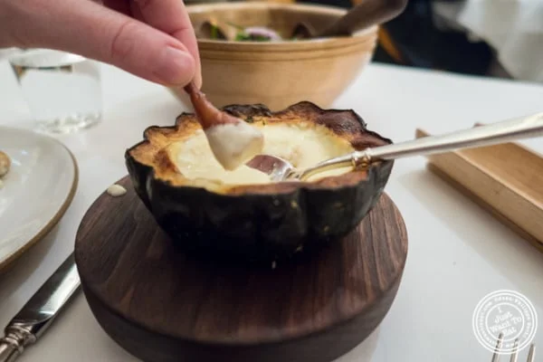 Cheese fondue at Eleven Madison Park in NYC, New York