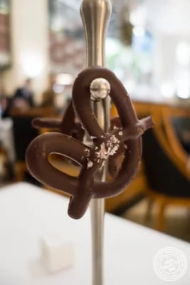 Chocolate pretzels at Eleven Madison Park in NYC, New York