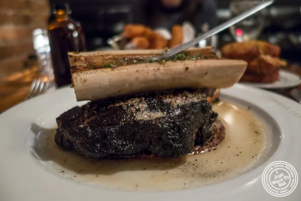 Ribeye and bone marrow at American Cut in TriBeCa, NYC, New York