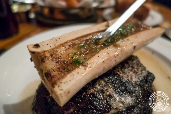 Ribeye and bone marrow at American Cut in TriBeCa, NYC, New York