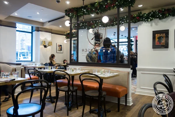 Dining room at Maison Kayser in the West Village, NYC, New York