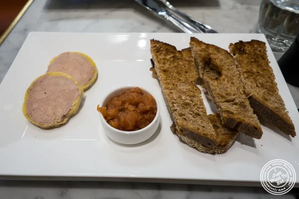 Foie gras au torchon at Maison Kayser in the West Village, NYC, New York