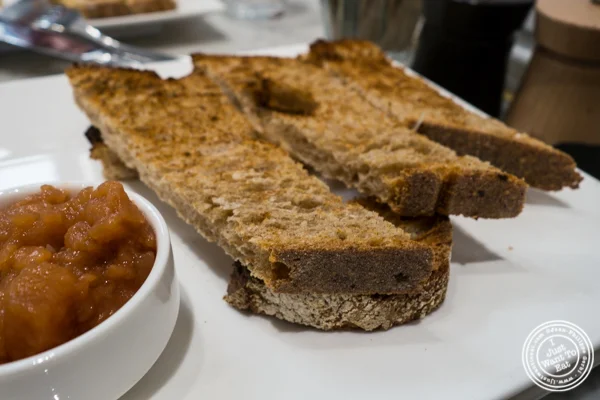 Bread for foie gras at Maison Kayser in the West Village, NYC, New York