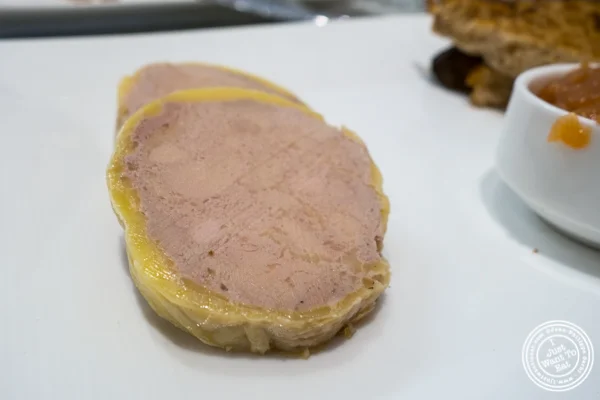 Foie gras au torchon at Maison Kayser in the West Village, NYC, New York