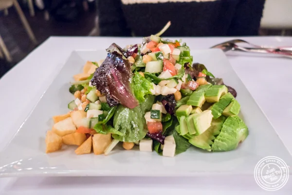 Chopped salad at Sazon in TriBeCa, NYC, New York
