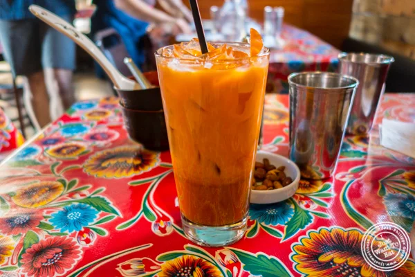 Thai iced tea at Pok, Pok in Brooklyn, NY