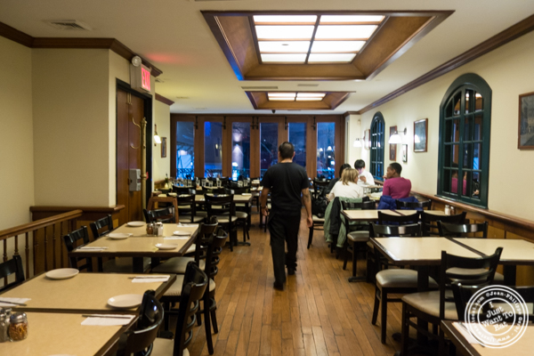 Upstairs dining room at Angelo's Pizza in NYC, NY