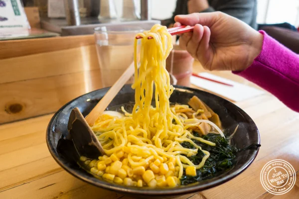 Vegetable ramen noodles at Ramen-Ya W4th in NYC, NY