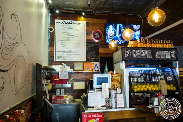 Counter at Breakroom Burger and Tacos in NYC, New York