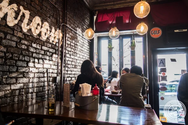 Dining room at Breakroom Burger and Tacos in NYC, New York