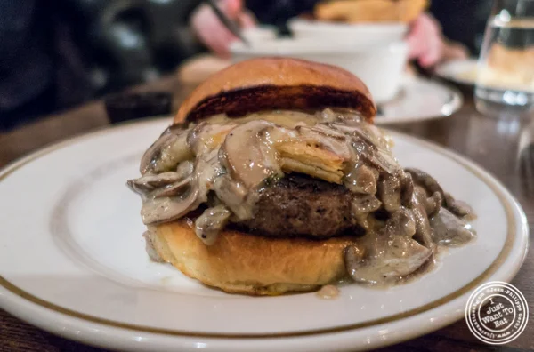 Wellington burger at Church Street Tavern in TriBeCa