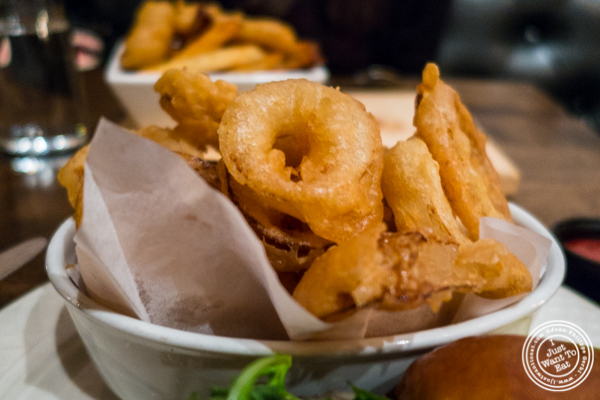 Onion rings at Church Street Tavern in TriBeCa