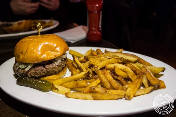 Bone marrow burger at The Brazen Fox in the East Village