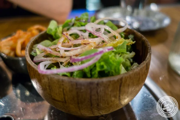 Salad at Gunbae in TriBeCa