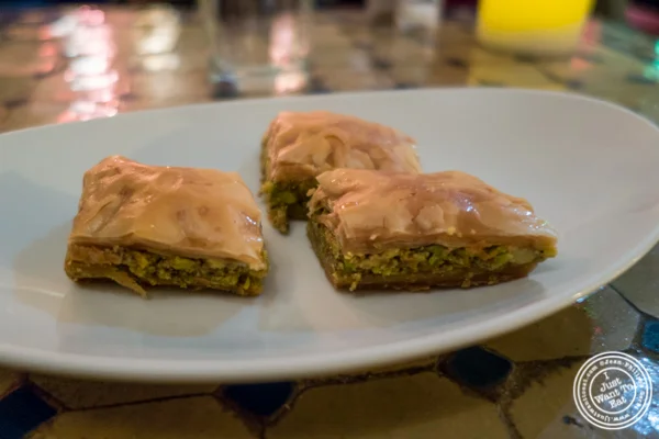 Baklava at Salam café in Greenwich Village, NYC