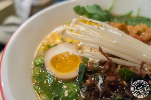 Vegetable ramen at MeiJin Ramen in the Upper East Side, NYC