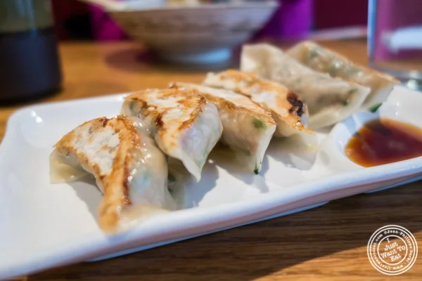 Pork gyoza at Katsu Hama in NYC, New York