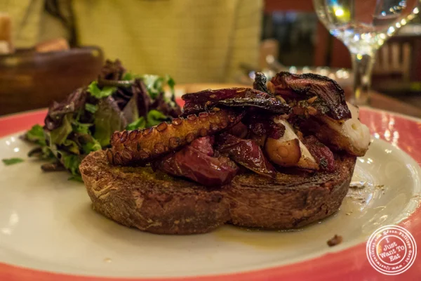 Grilled octopus at Pepolino in TriBeCa, NYC