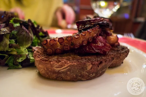 Grilled octopus at Pepolino in TriBeCa, NYC