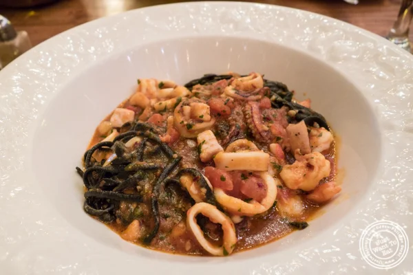 Fettucine nere di mare at Pepolino in TriBeCa, NYC