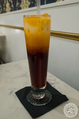 Thai iced tea at Bangkok Cuisine Upper East Side, NYC