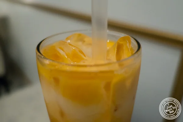 Thai iced tea at Bangkok Cuisine Upper East Side, NYC