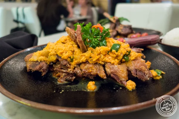 Volcano duck at Bangkok Cuisine Upper East Side, NYC