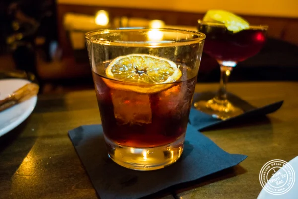 Old Oscar negroni at The Gilroy on the Upper East Side, NYC, New York