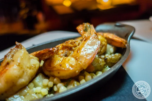 Grilled citrus shrimp at The Gilroy on the Upper East Side, NYC, New York