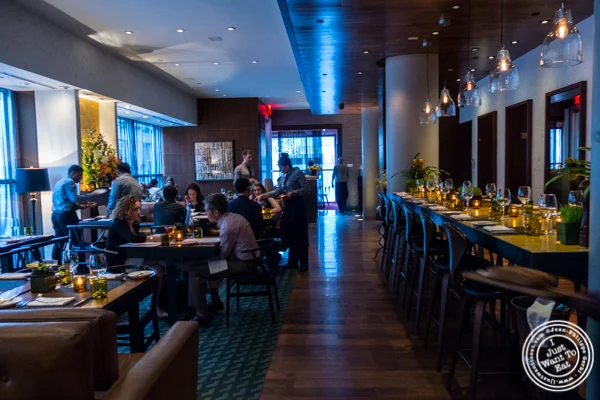 Dining room at Print Restaurant in the Ink48 Hotel, NYC