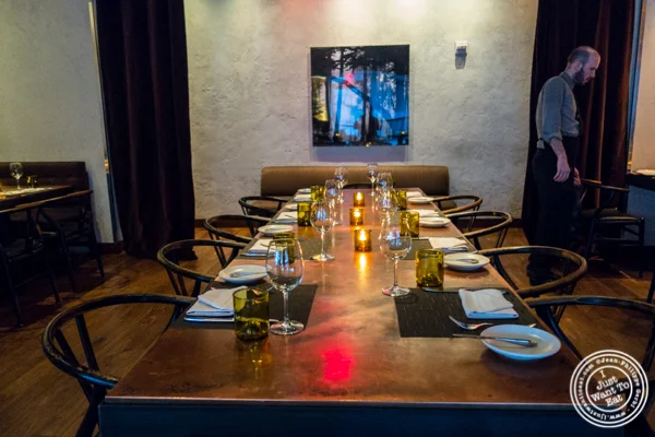 Dining room at Print Restaurant in the Ink48 Hotel, NYC