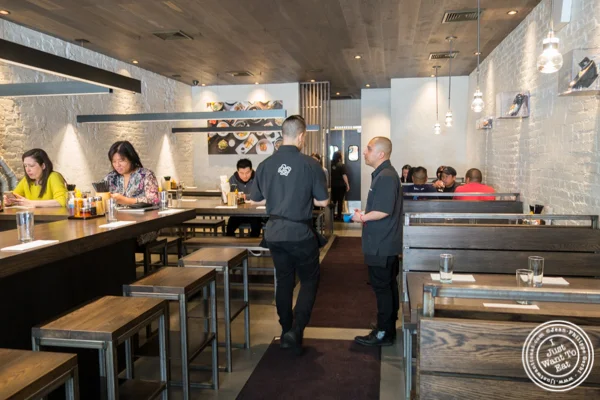 Dining room at Momosan Ramen and Sake in NYC, New York