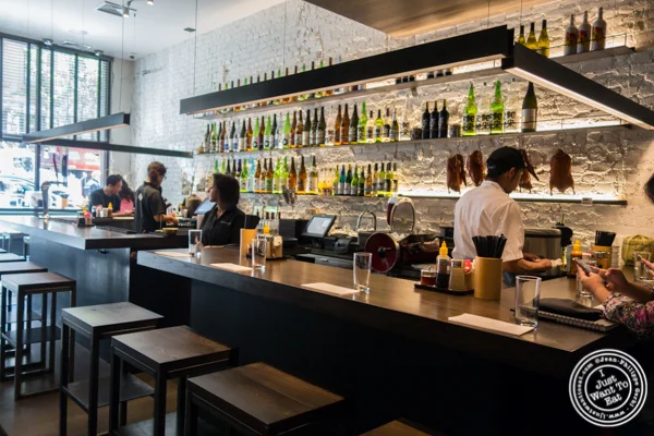 Counter at Momosan Ramen and Sake in NYC, New York